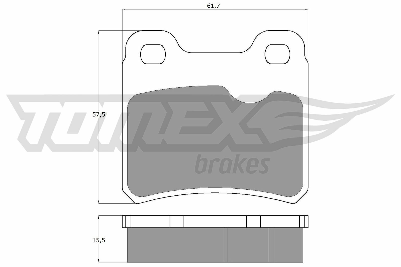 Sada brzdových platničiek kotúčovej brzdy TOMEX Brakes